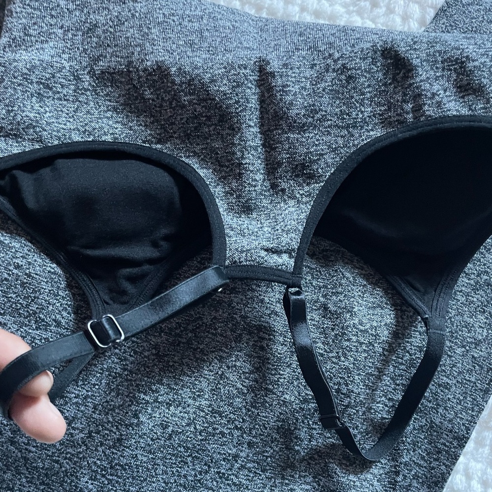 PINK | Women’s Seamless Workout Onesie in Pure Black Marl | NWOT - Picture 9 of 14